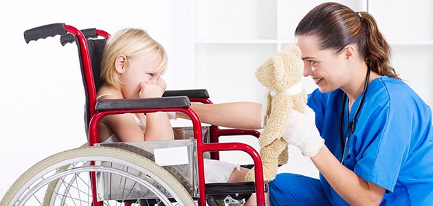 El cuidado de niños con discapacidades físicas