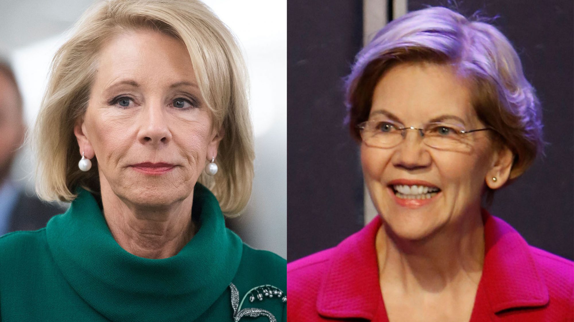 Elizabeth Warren llamó a Betsy DeVos la "peor secretaria de educación de la historia" en su mordaz despedida.
