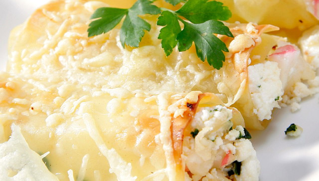 Recetas para niños: canelones rellenos de verduras y gambas