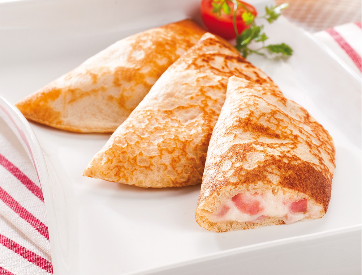 Receta para niños: crepes de jamón y queso