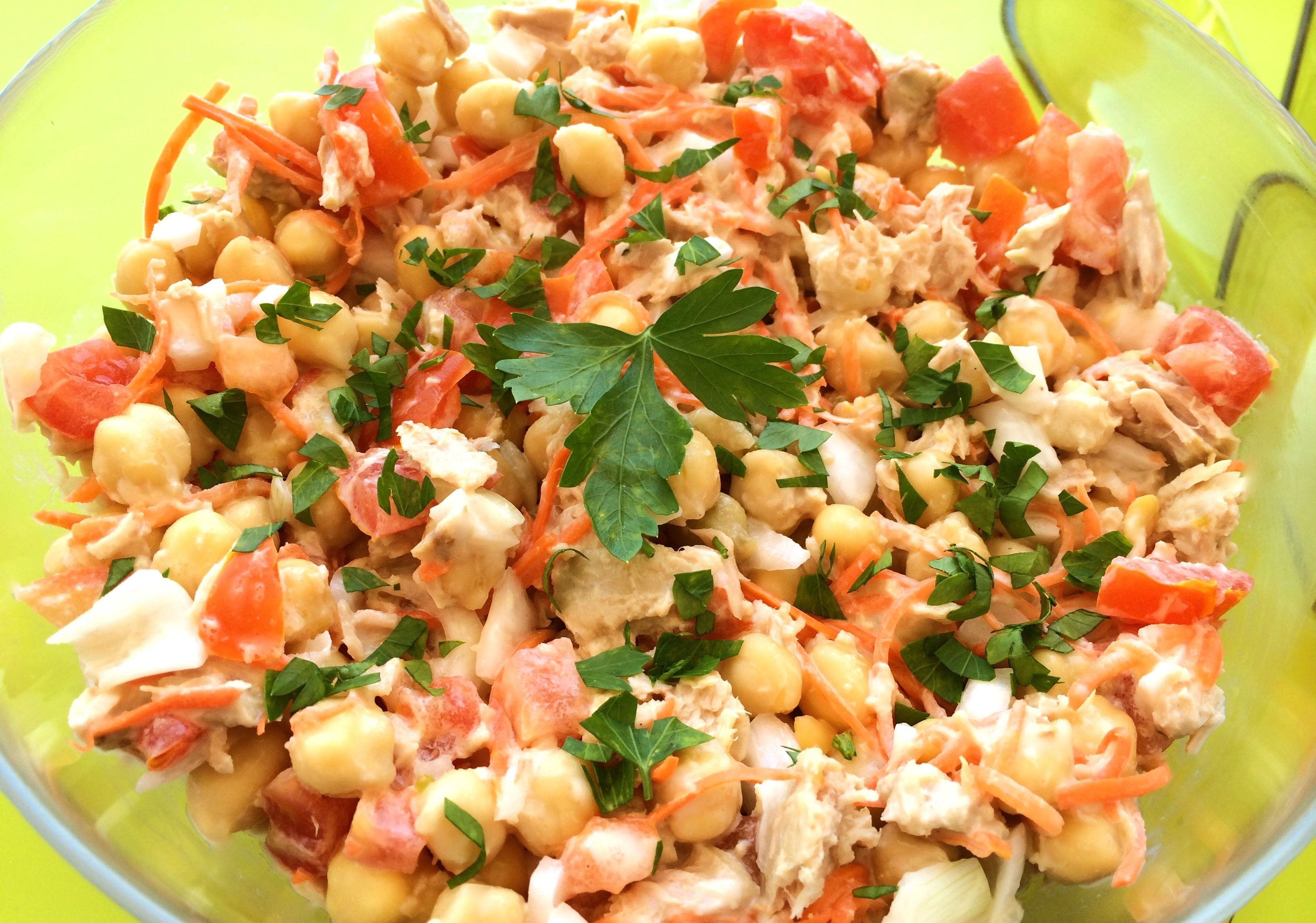 Receta para niños: ensalada de garbanzos