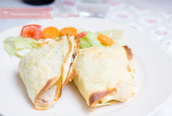 Receta para niños: crepes de pollo y puerro