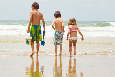 El cuidado de los niños en la playa