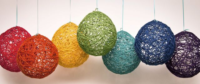 Decoración para niños en cumpleaños: globos de lana