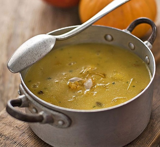 Recetas para niños: sopa de semillas de soja y calabaza