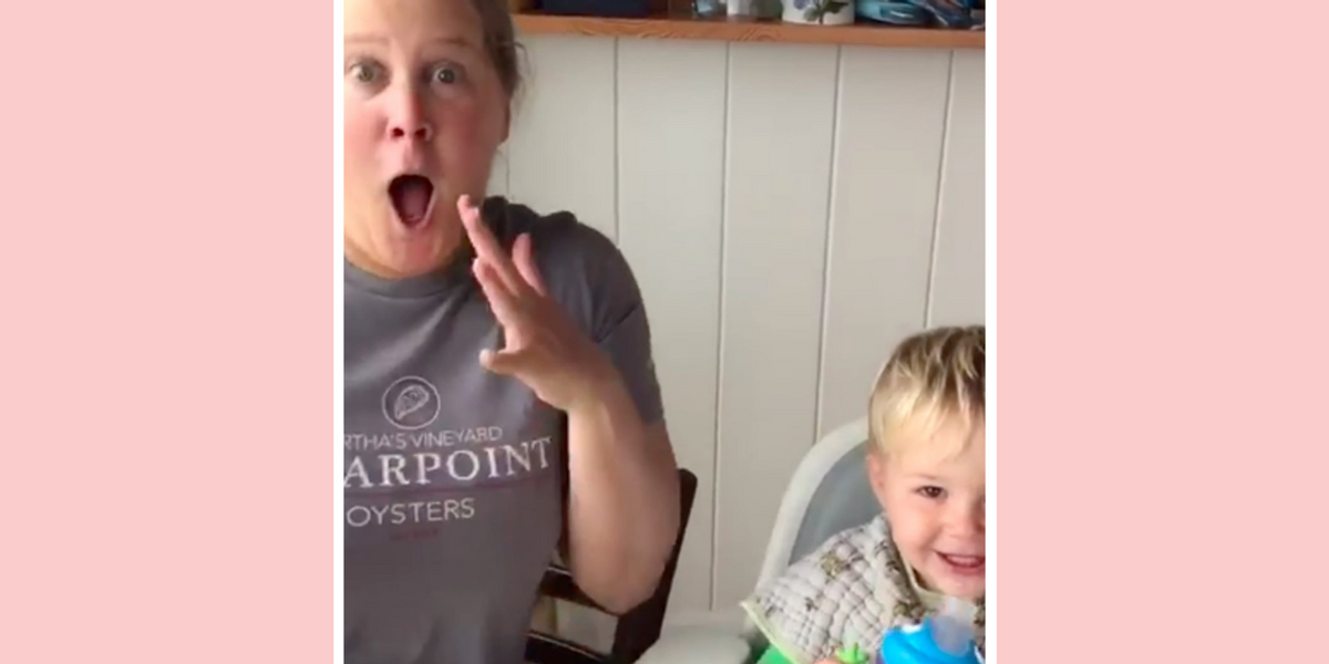 Amy Schumer se emocionó mucho cuando su bebé dijo "Papá" por primera vez