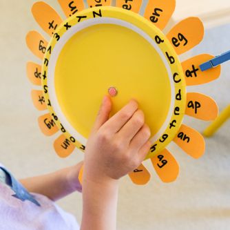 sunflower word family learning activity for kids