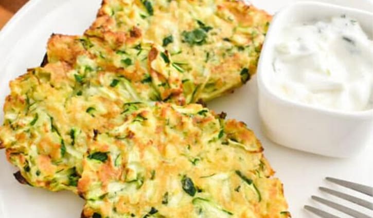 Air Fried Zucchini Fritters for baby