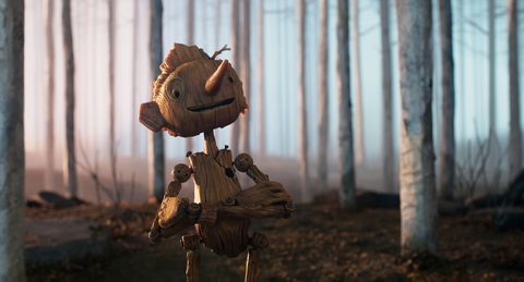A scene from Guillermo del Toro's Pinocchio, a Good Housekeeping pick for best kids movies 2022 a scene from guillermo del toro's pinocchio, a good housekeeping pick for best kids movies 2022