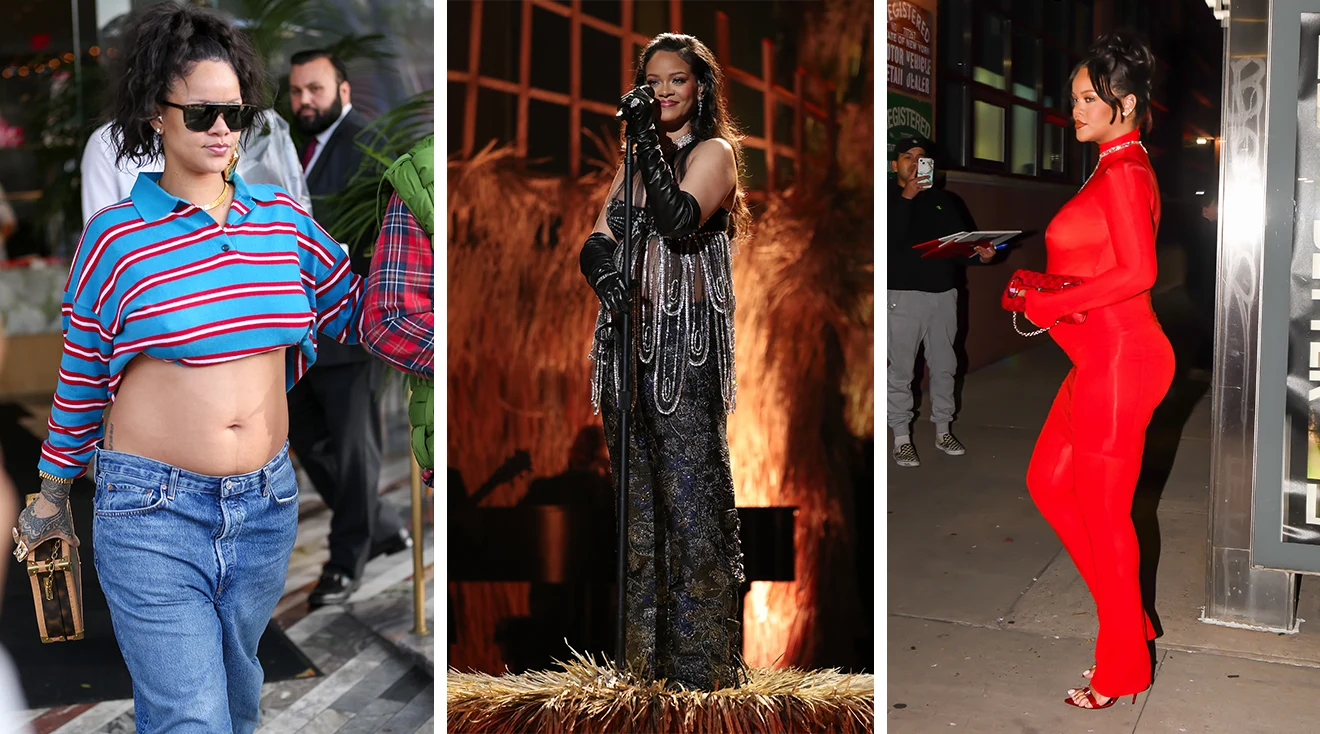 17 de los mejores looks premamá de Rihanna hasta la fecha