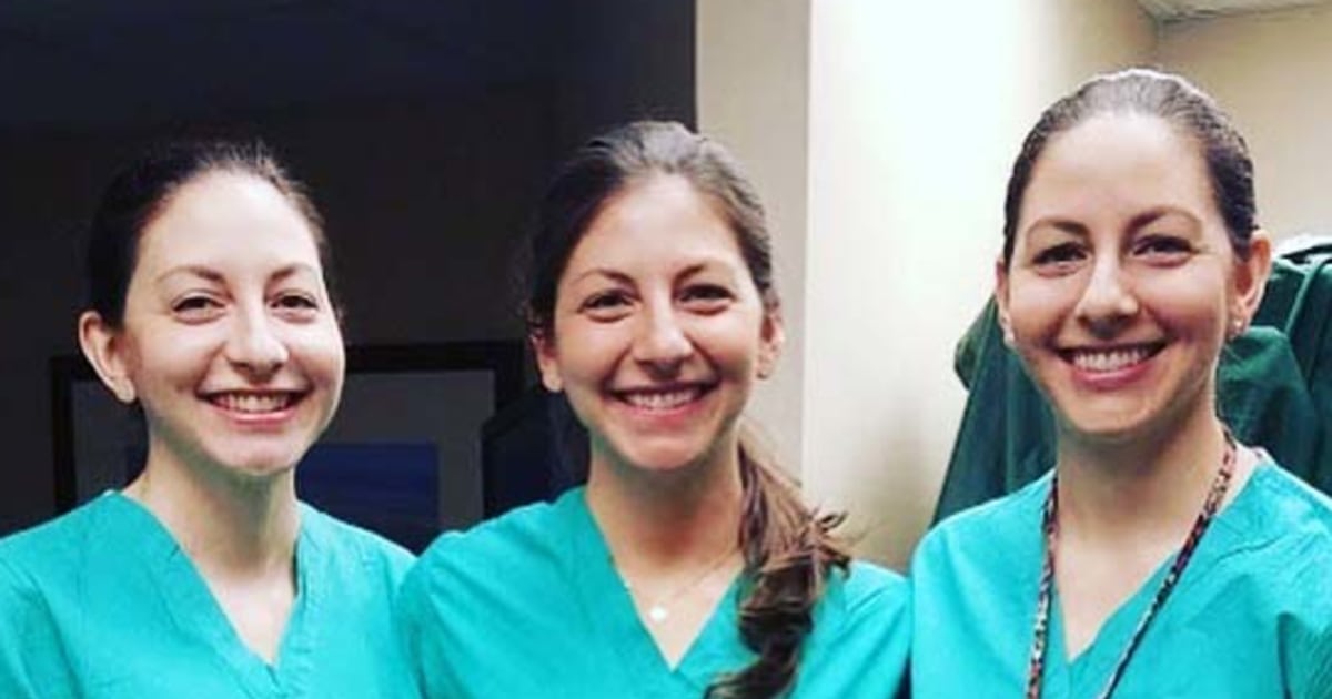 Tres hermanas trillizas idénticas se convierten en ginecólogas... ¡y trabajan con su madre!