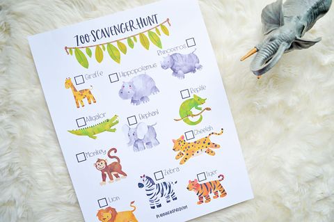 zoo scavenger hunt for kids