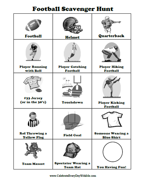 football scavenger hunt for kids