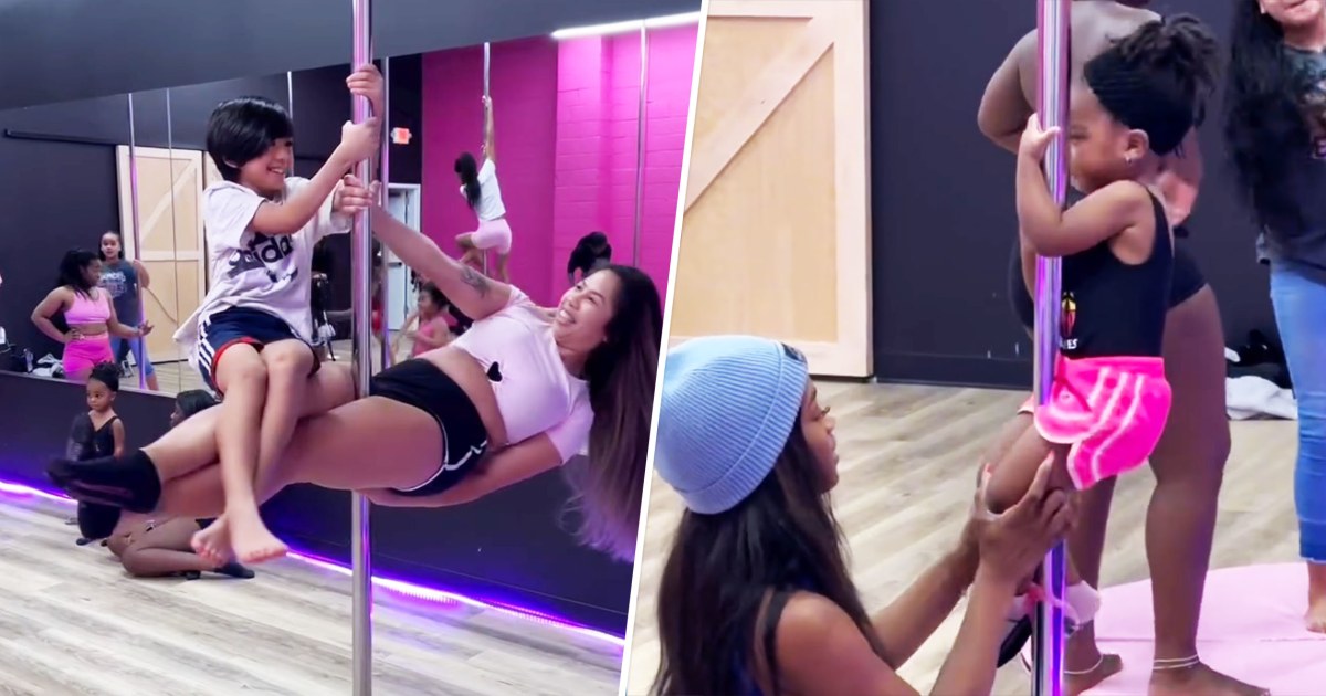 El dueño de un estudio defiende la clase de pole dance "Mamá y yo" después de que las imágenes se hicieran virales