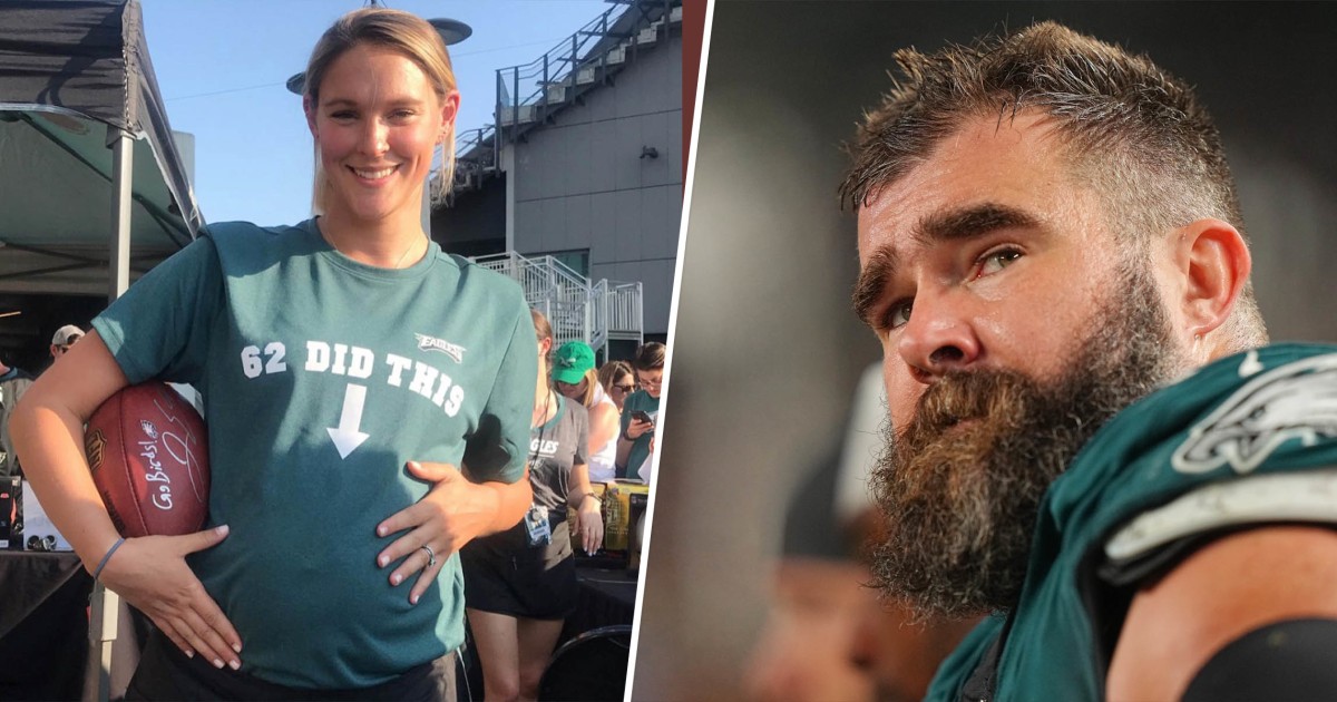 Jason Kelce ofrece consejos sobre qué llevar a la sala de partos. Su mujer piensa